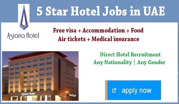 Latest Five Star Hotel Jobs UAE 