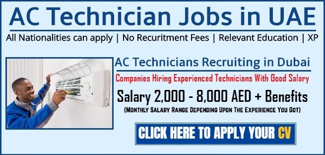 AC Technician Jobs In Dubai