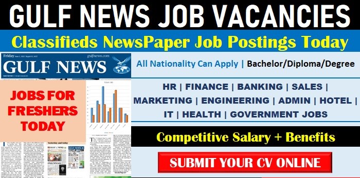 Gulf News Jobs Gulf Times Newspaper Classified Vacancy Openings Today for Freshers