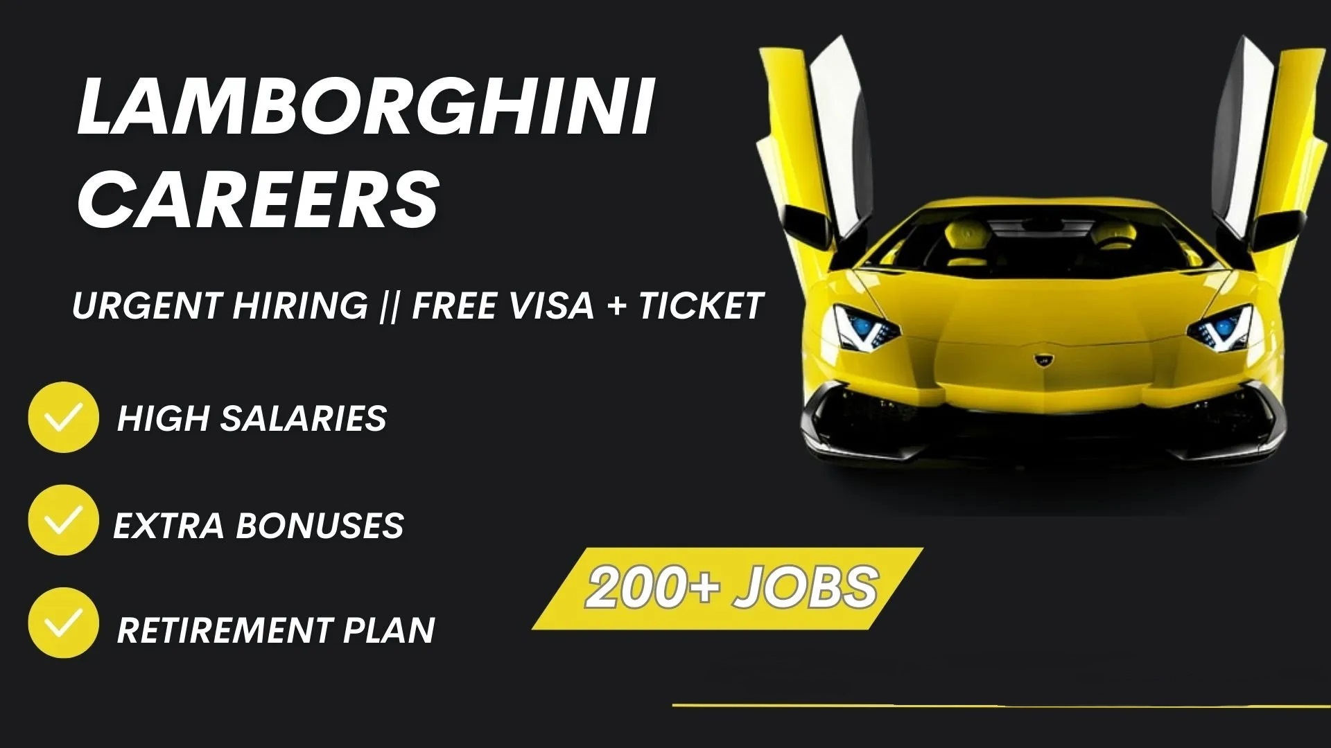 Lamborghini Careers || Lamborghini Jobs || Urgent Hiring || Apply Now