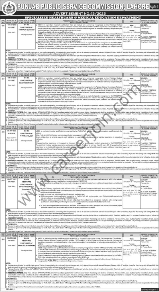 Punjab Public Serivce Commission PPSC Jobs 27 November 2025 Express Tribune 654x1200 1