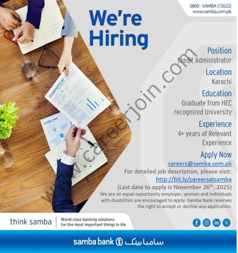 Samba Bank Limited Jobs Credit Administrator 4 Samba BAnk 768x814 1