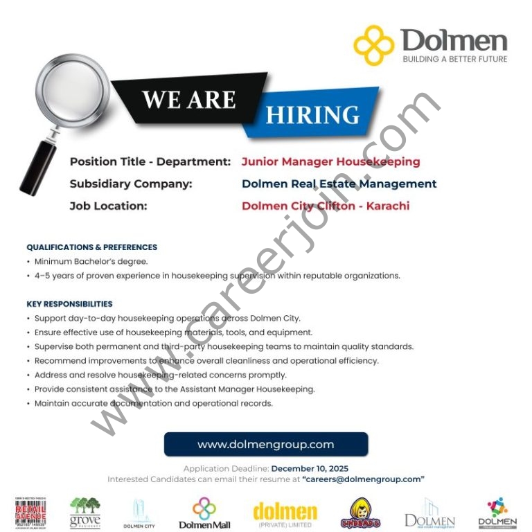 Dolmen Group Jobs Junior Manager Housekeeping 4 Dolmen Group 768x768 1