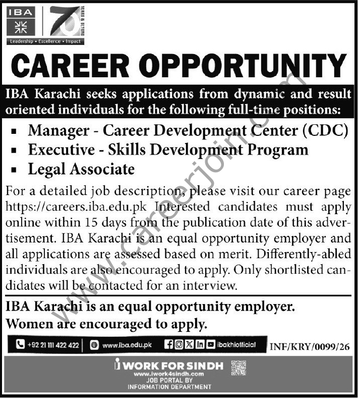 IBA Karachi Jobs 14 January 2026 Express Tribune
