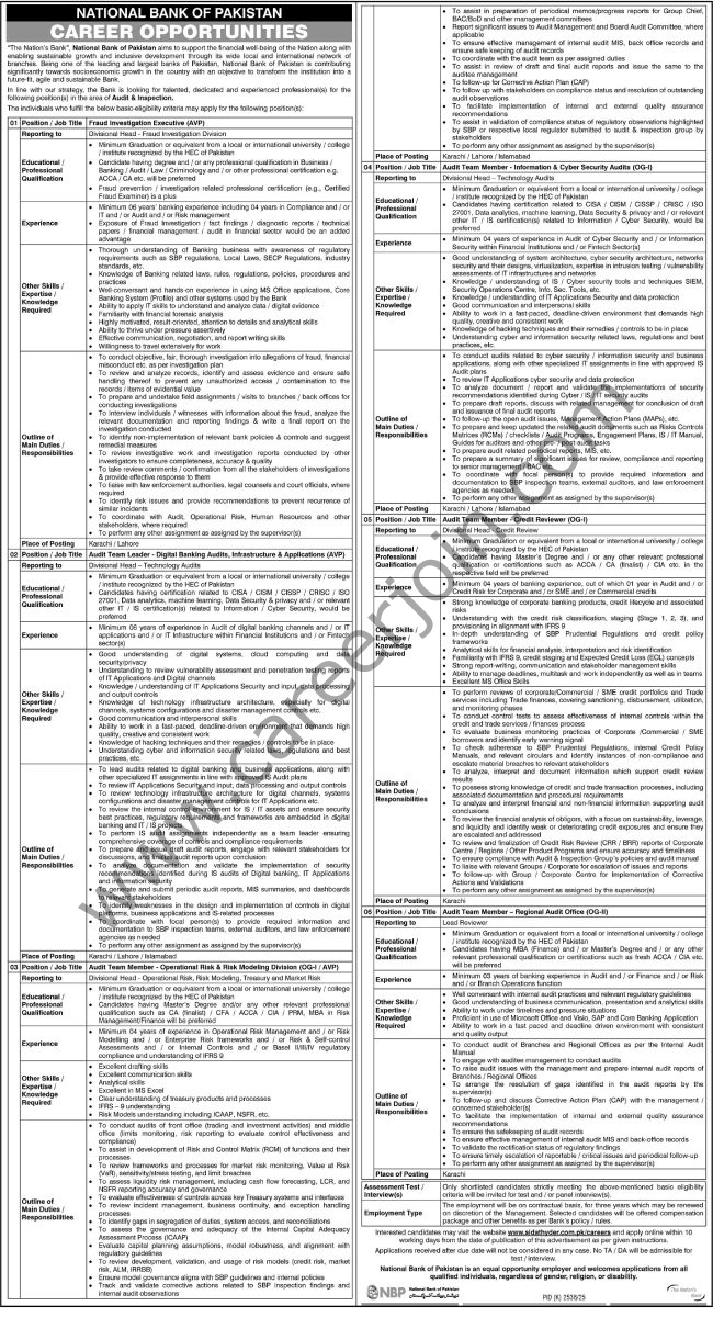 National Bank Pakistan NBP Jobs 25 January 2026 Express Tribune 650x1200 1