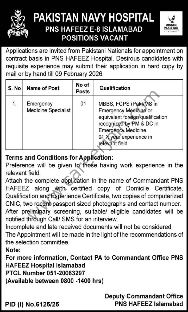 PNS Hafeez Jobs 25 January 2026 Express 722x1200 1