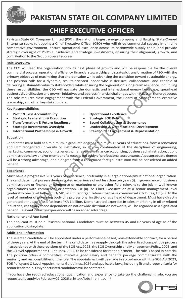 Pakistan State Oil Co Ltd PSO Jobs 25 January 2026 Dawn 744x1200 1