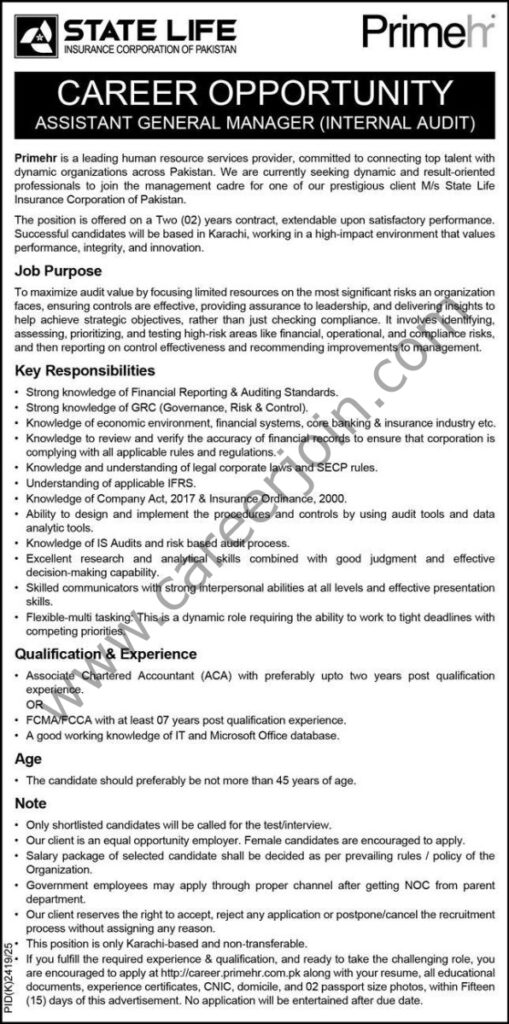 State Life Insurance Corp Jobs 18 January 2026 Express 596x1200 1