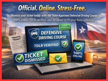 TDLR-verified online defensive driving course for Texas ticket dismissal.
