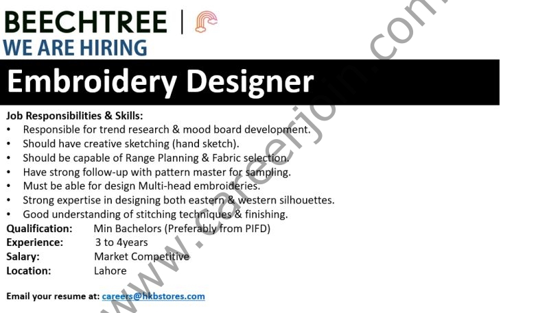 Beechtree Jobs Embroidery Designer 4 Beechtree