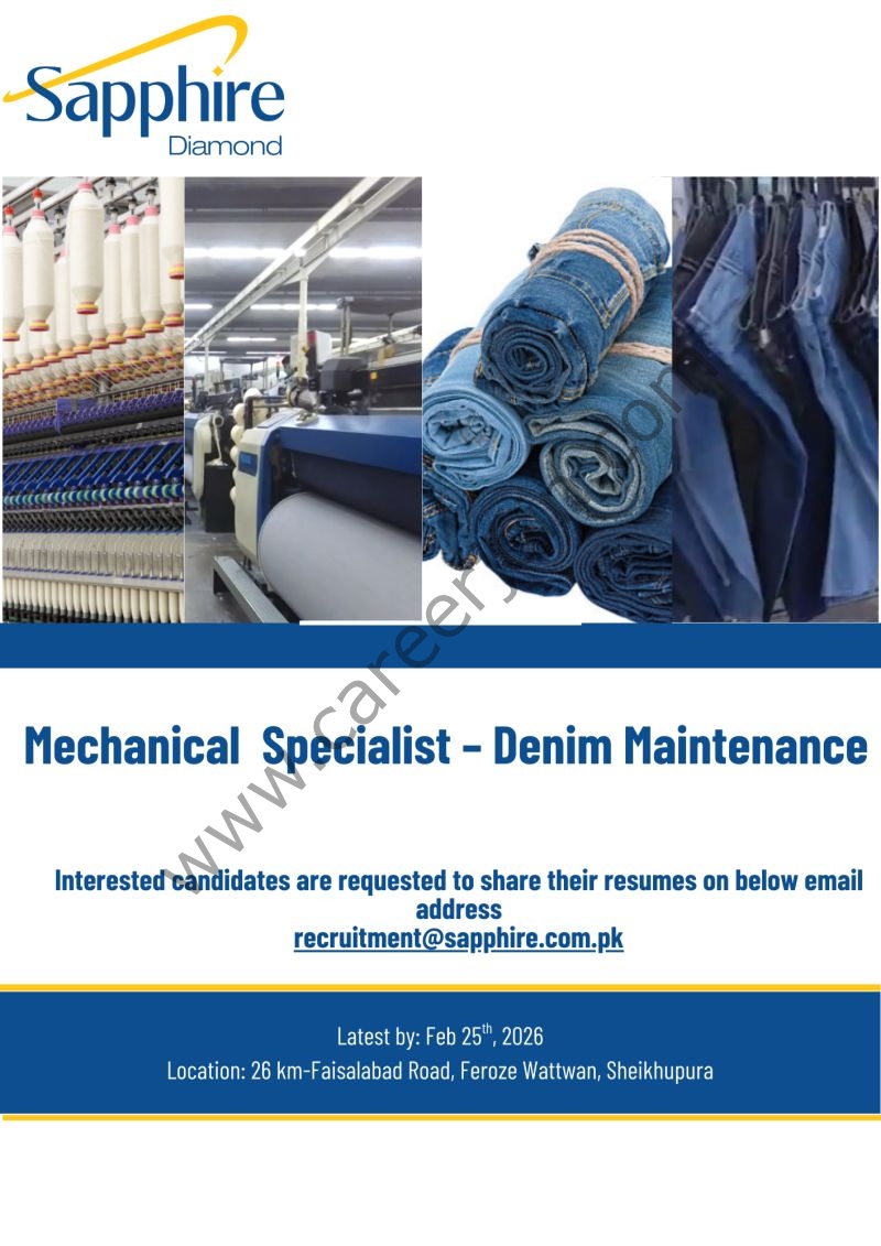 Diamond Sapphire Limited DFL Jobs Specialist Mechanical Engineering 4 DFL