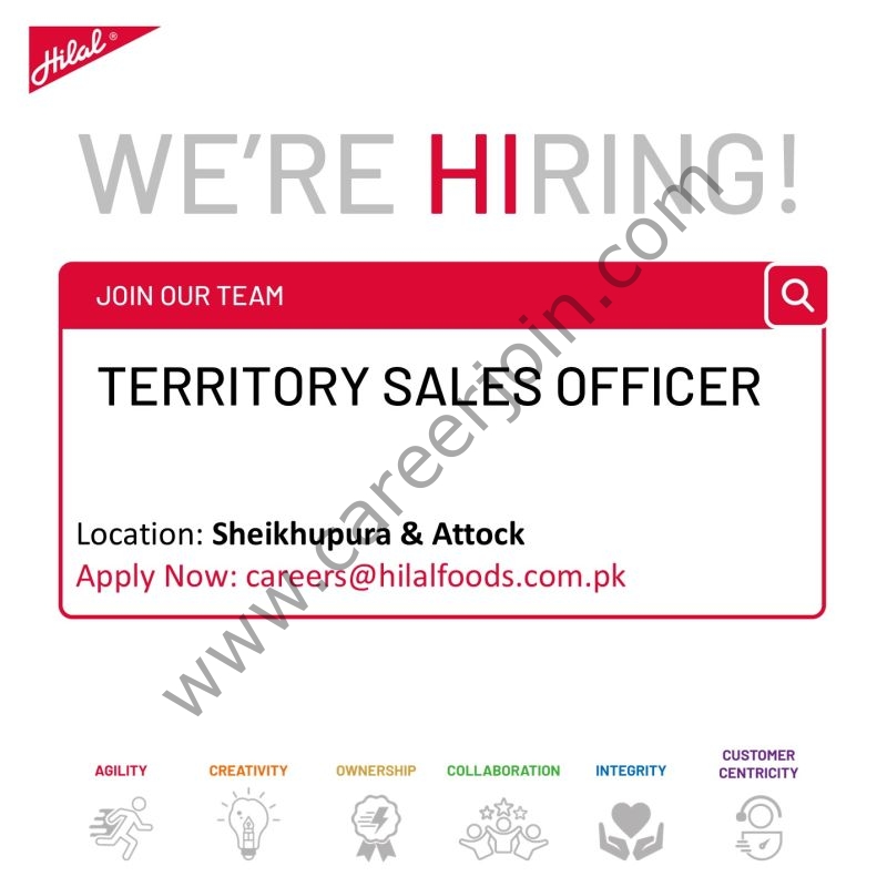 Hilal Foods Pvt Ltd Jobs Territory Sales Officer 4 Hilal Food Products