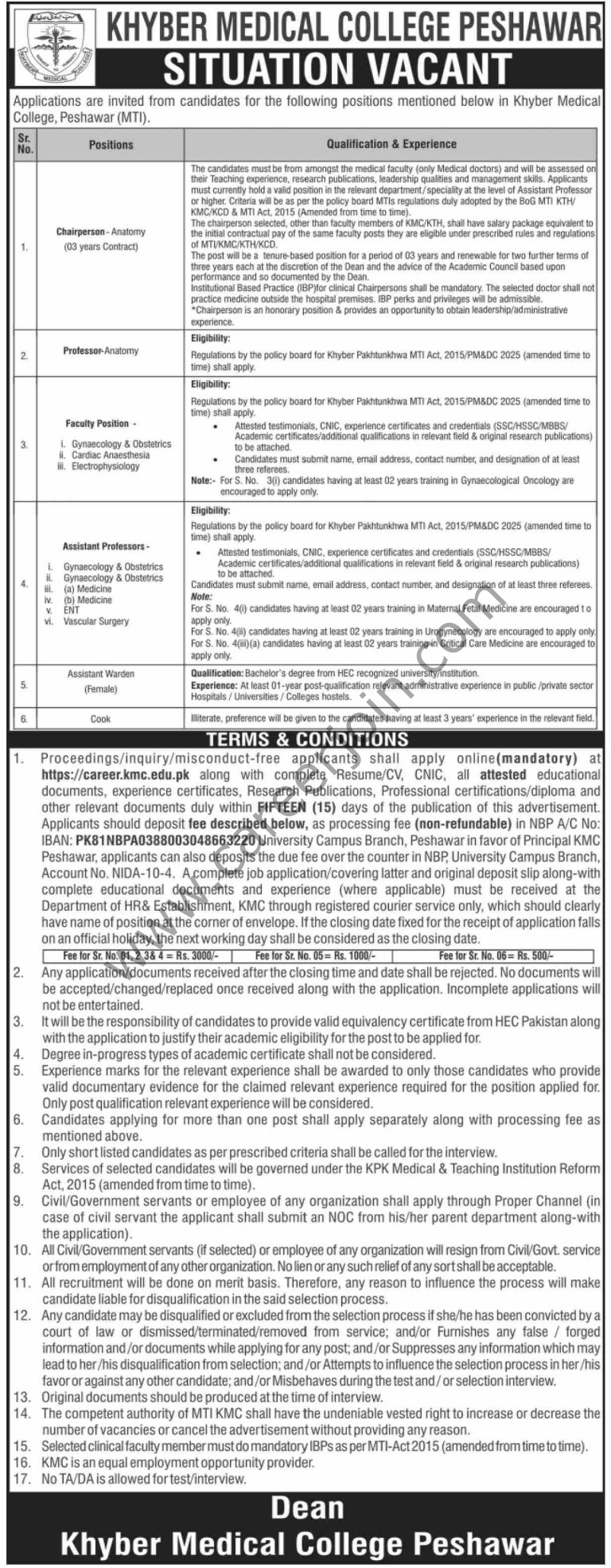 Khyber Medical College Peshawar MTI Jobs February 2026 4 Khyber Medical College Peshawar MTI Jobs 25 February 2026 Dawn 768x1971 1