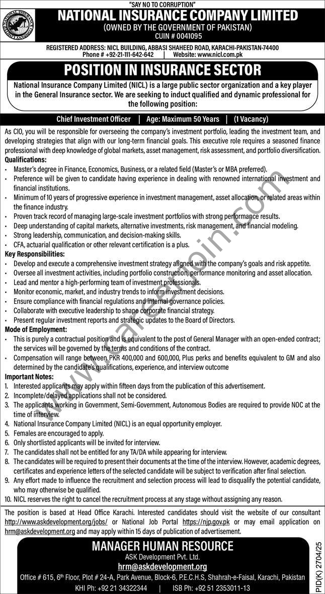 National Insurance Co Ltd Jobs 08 February 2026