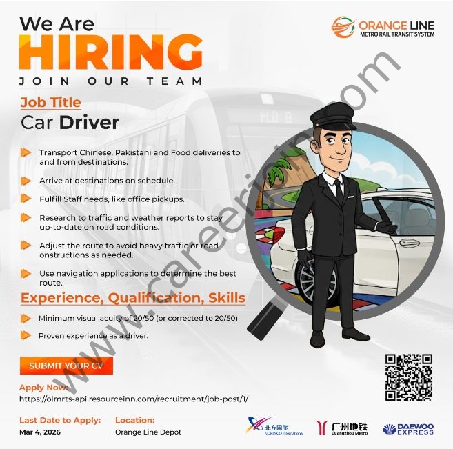 Orange Line Metro Rail Transit System (OLMRTS) Jobs March 2026 4 Orangeline