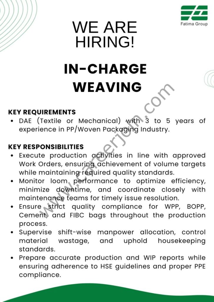 Fatima Group Jobs March 2026 5 FAtima Group 1
