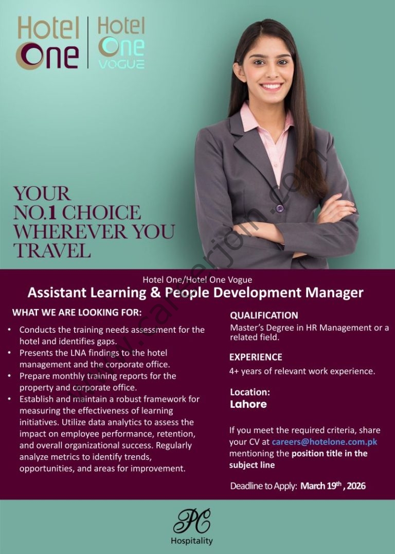 Hotel One Pvt Ltd Jobs Assistant Learning & People Development Manager 4 Hotel One 768x1077 1