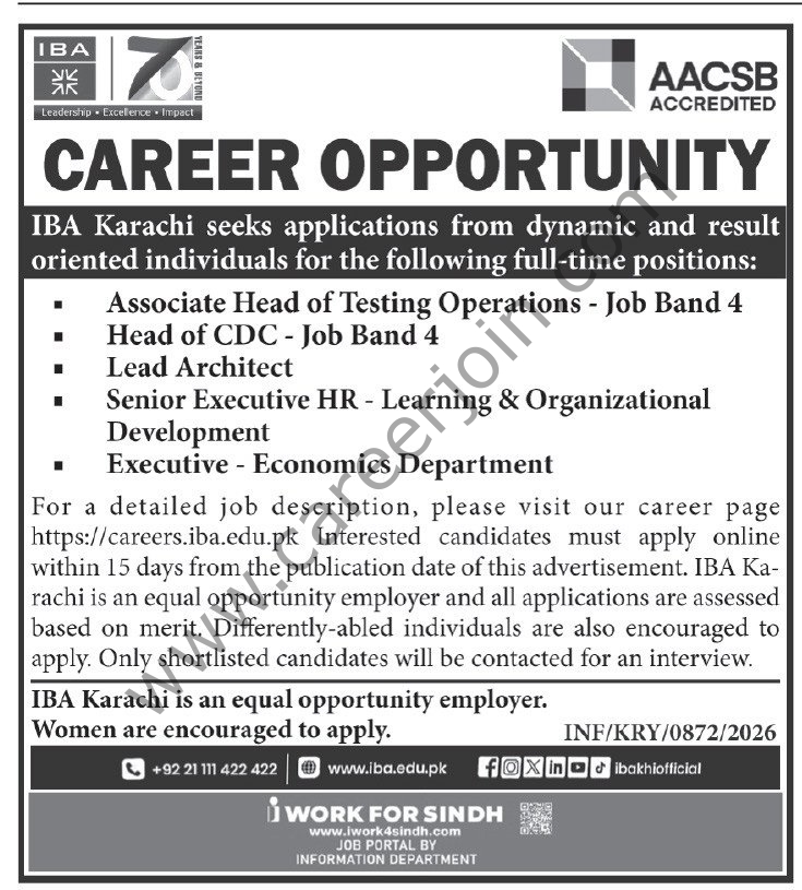 IBA Karachi Jobs 04 March 2026 Express Tribune