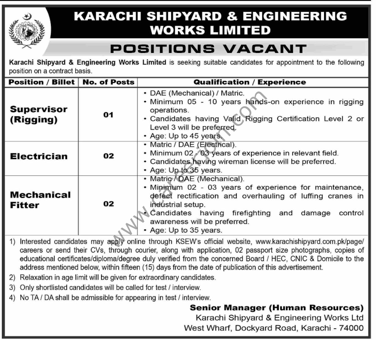 Karachi Shipyard Engineering Works Ltd Jobs 08 March 2026 Dawn 1200x1084 1