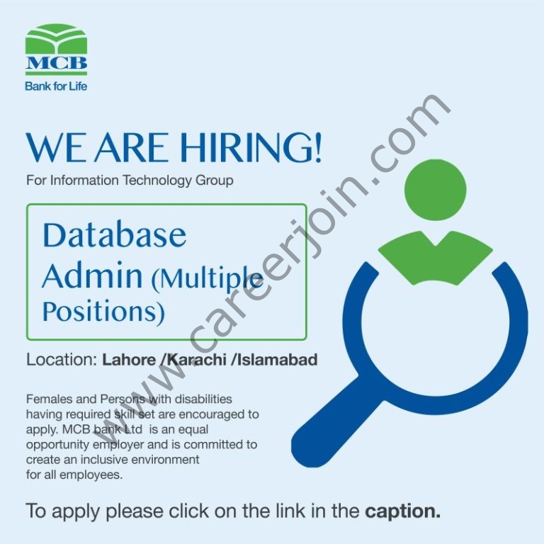 MCB Bank Limited Jobs Database Admin 4 MCB Bank Limited 3 768x768 1