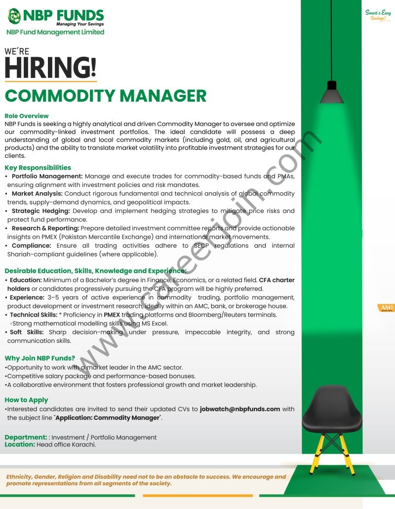 NBP Fund Management Limited Jobs Commodity Manager 4 NBP Funds 1