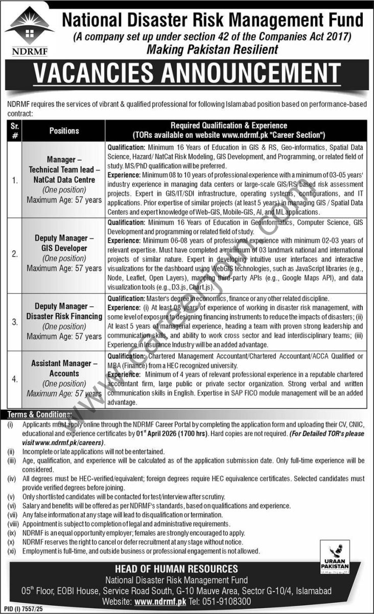 National Disaster Risk Management Fund NDRMF Jobs 4 National Disaster Risk Management Fund NDRMF Jobs 19 March 2026 Express 732x1200 1