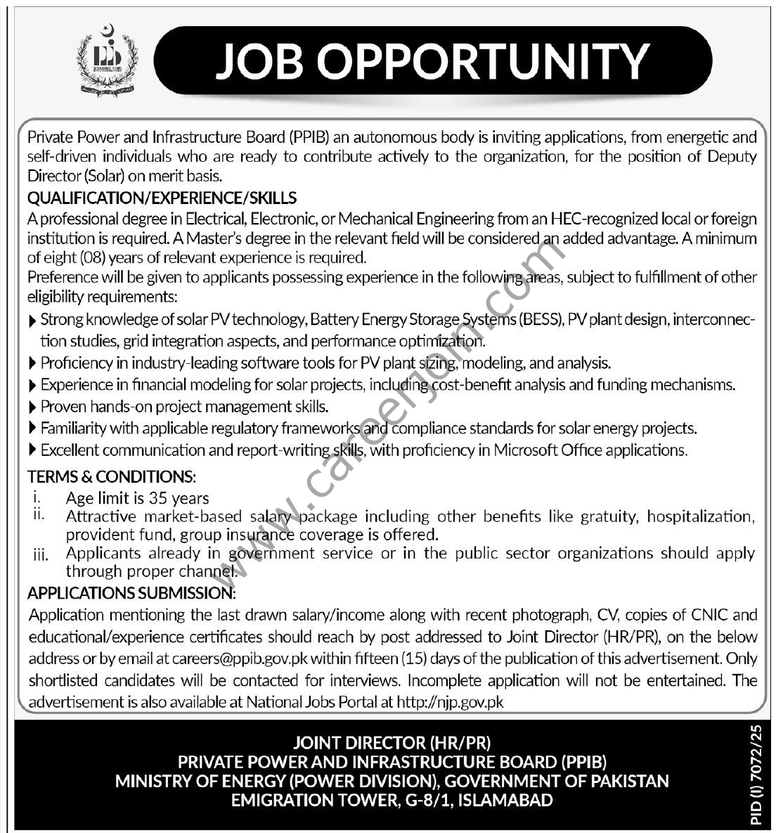 Private Power Infrastructure Board PPIB Jobs 01 March 2026 Express Tribune 01