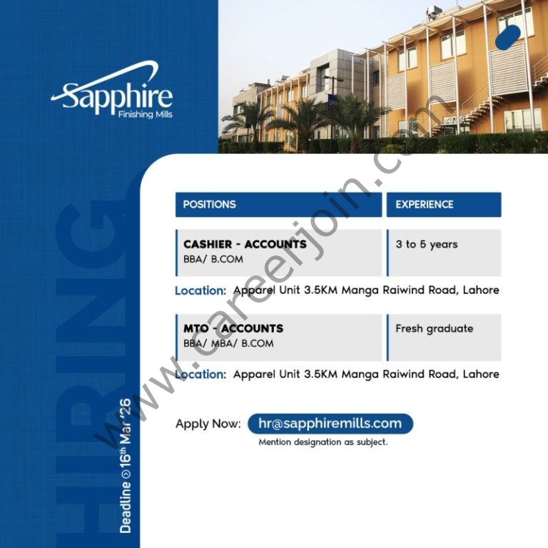 Sapphire Finishing Mills Jobs March 2026 4 Sapphire Finishing Mills 768x768 1