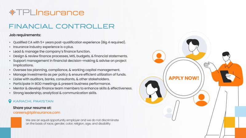 TPL Insurance Jobs Financial Controller 4 TPL Insurance