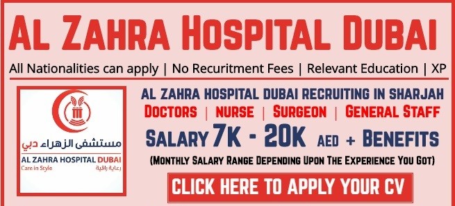 Al Zahra Hospital Dubai Careers 2022
