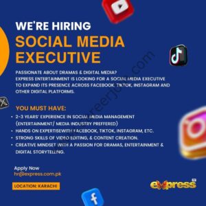 Express Entertainment Jobs Social Media Executive 4 EXpress Entertainment