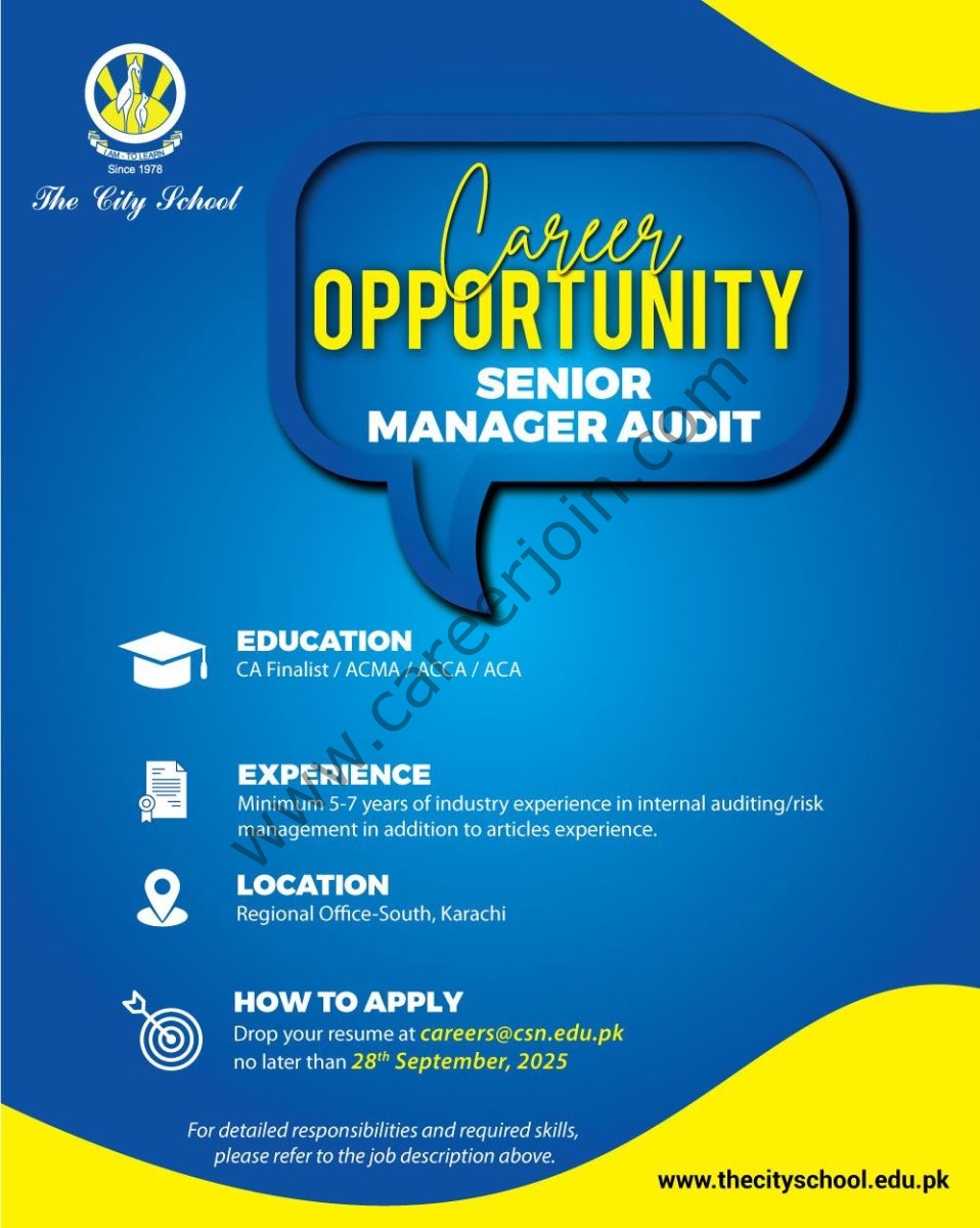 The City School Jobs Senior Manager Audit 4 The City School 4 958x1200 1