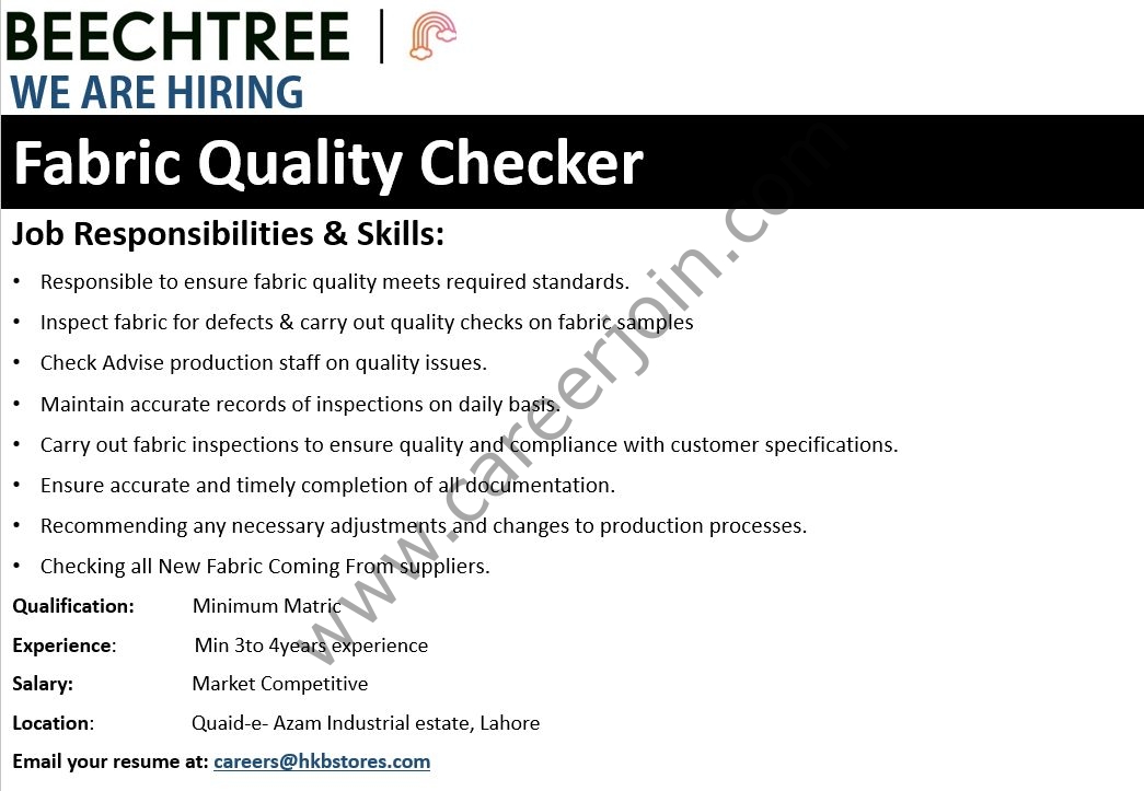 Beechtree Jobs Fabric Quality Checker 4 Beechtree 4