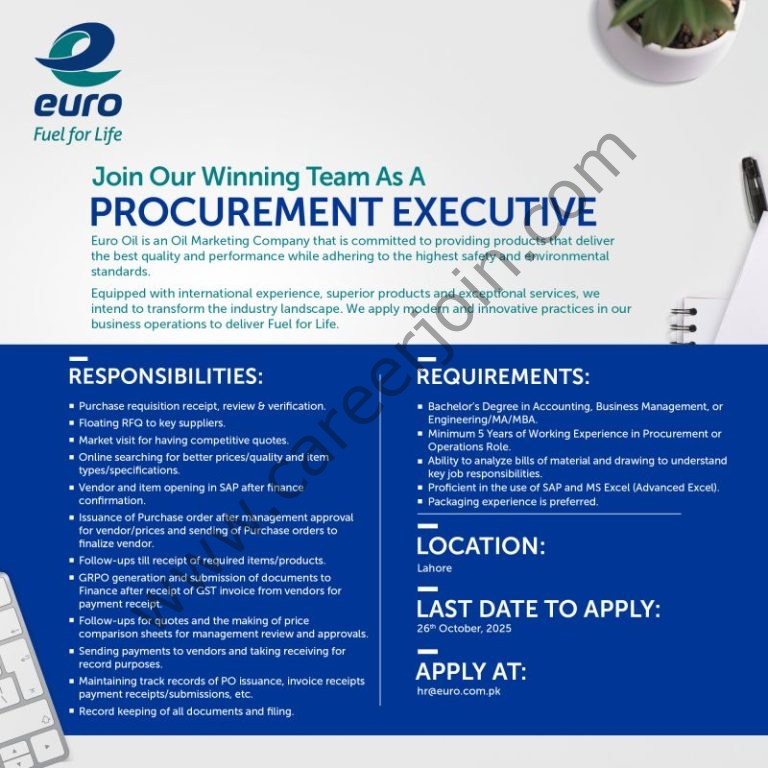Euro Oil Pakistan Jobs Procurement Executive 4 Euro Oil Pakistan 768x768 2