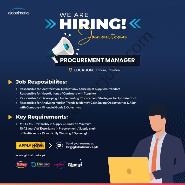 Global Marks Pvt Ltd Jobs Procurement Manager 4 Global MArks Pvt Ltd 768x768 1
