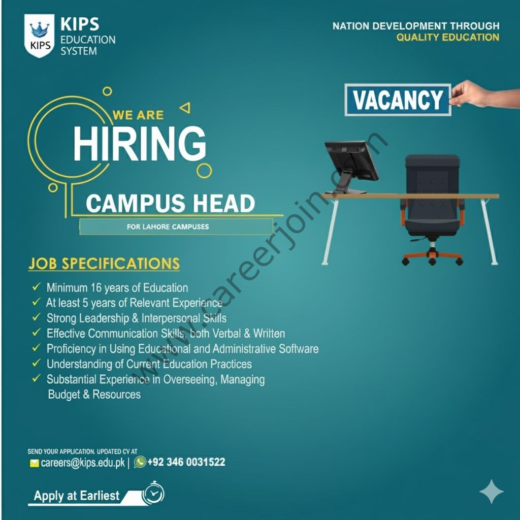 KIPS Education System Jobs Campus Head 4 KIPS