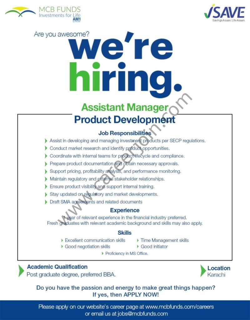 MCB Funds Jobs Assistant Manager Product Development 4 MCB Funds 3 938x1200 1