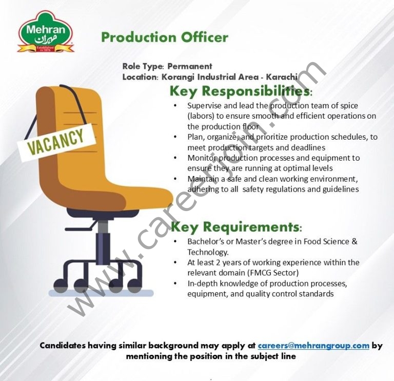 Mehran Group Jobs Production Officer 4 Mehran Group 2 768x742 1