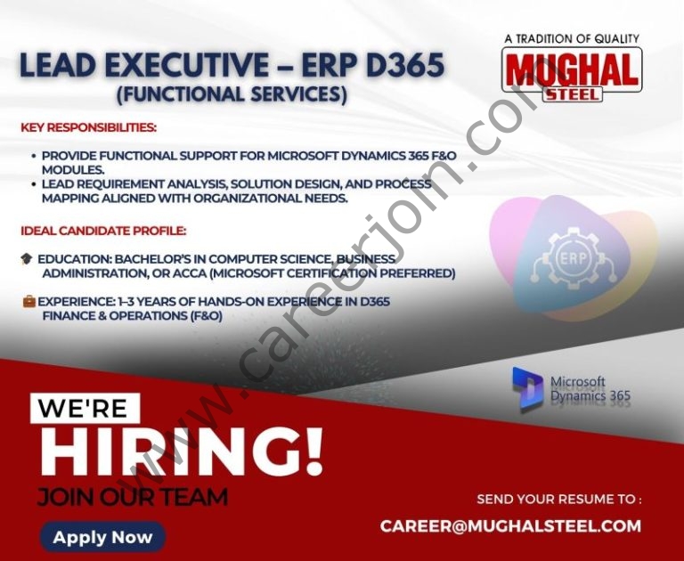 Mughal Steel Jobs Lead Executive ERP D365 4 Mughal Steel 1 768x630 1