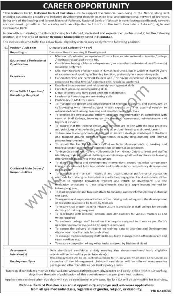 NBP National Bank of Pakistan Jobs October 2025 5 National Bank of Pakistan NBP Jobs 19 October 2025 Dawn 705x1200 1