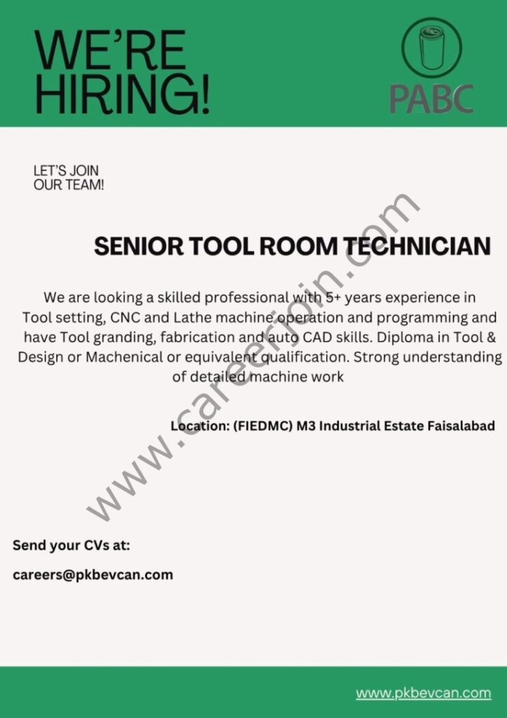 Pakistan Aluminium Beverage Cans Limited PABC Jobs Senior Tool Room Technician 4 PABC 2 768x1087 1