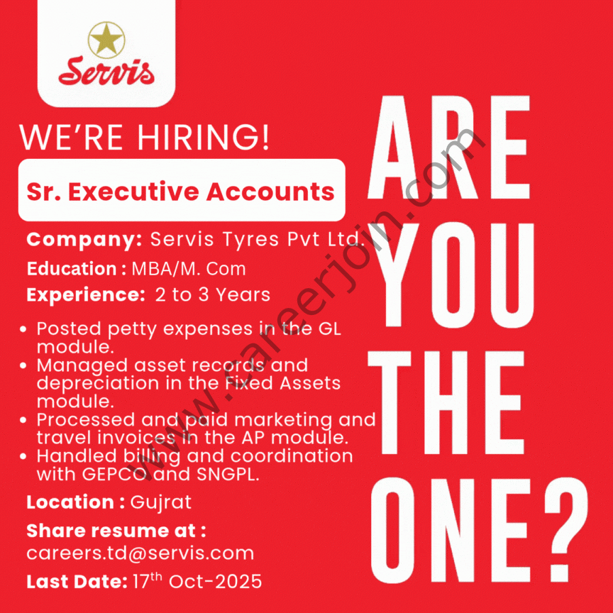 Servis Tyres Pvt Ltd Jobs October 2025 4 Servis Tyres 1