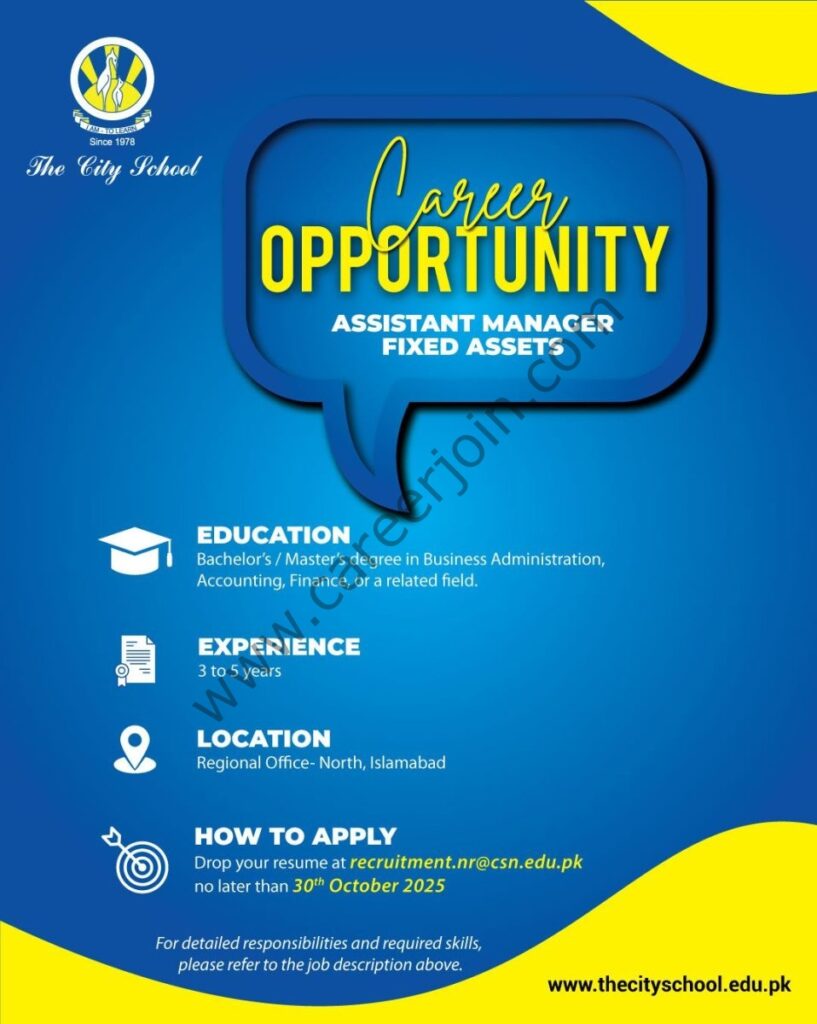 The City School Jobs October 2025 4 The City School 1 958x1200 1