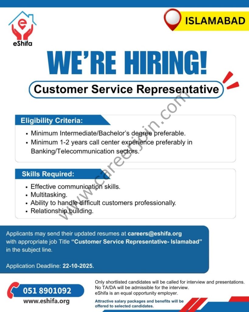 eShifa Jobs Call Service Representative 4 eShifa 1 960x1200 1