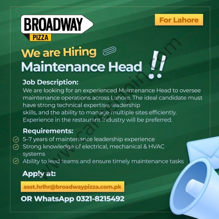 Broadway Pizza Jobs Maintenance HeadBroadway Pizza Jobs Maintenance Head 4 Broadway pizza 2 768x768 1