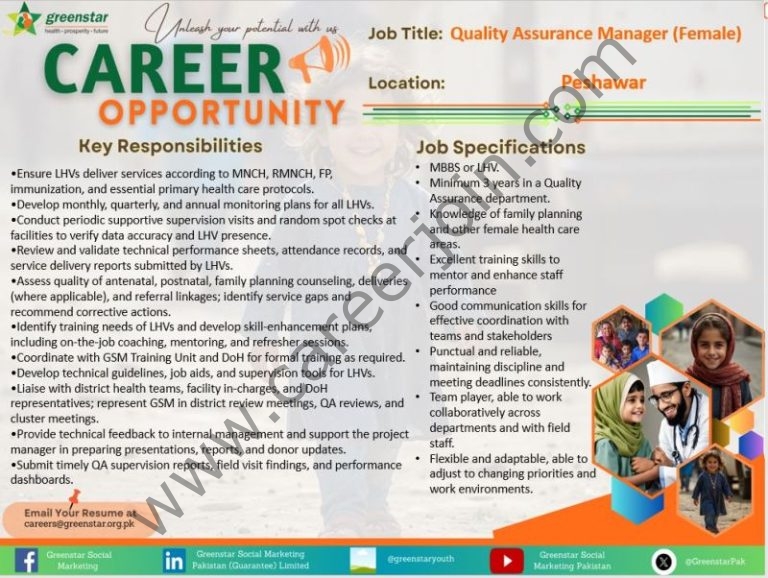 Greenstar Social Marketing Pakistan (Guarantee) Limited Jobs November 2025 5 Greenstar Social 1 768x578 1