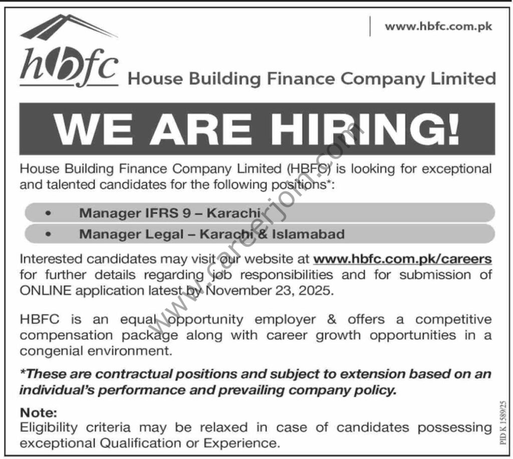 House Building Finance Co Ltd HBFC Jobs 09 November 2025 Dawn 1200x1075 1