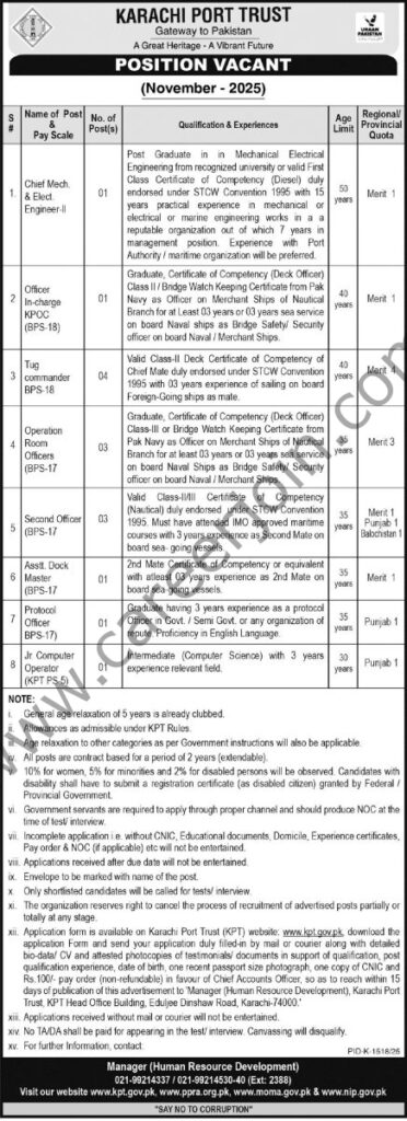 Karachi Port Trust KPT Jobs November 2025 4 Karachi Port Trust KPT Jobs 02 November 2025 Express Tribune 436x1200 1