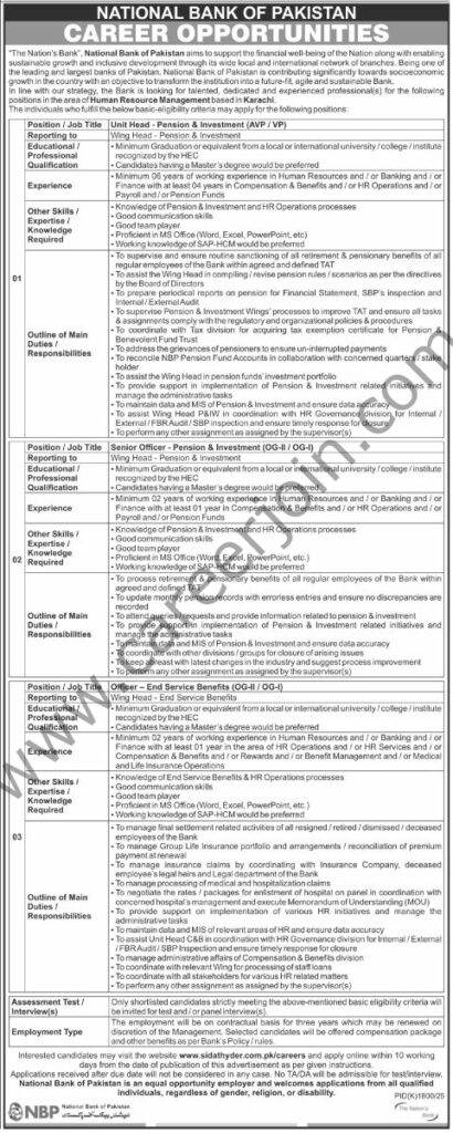 National Bank Pakistan NBP Jobs 23 November 2025 Express Tribune 481x1200 1