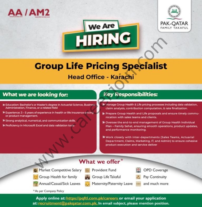 Pak Qatar Family Takaful Jobs Group Life Pricing Specialist 4 Pak Qatar 768x787 1